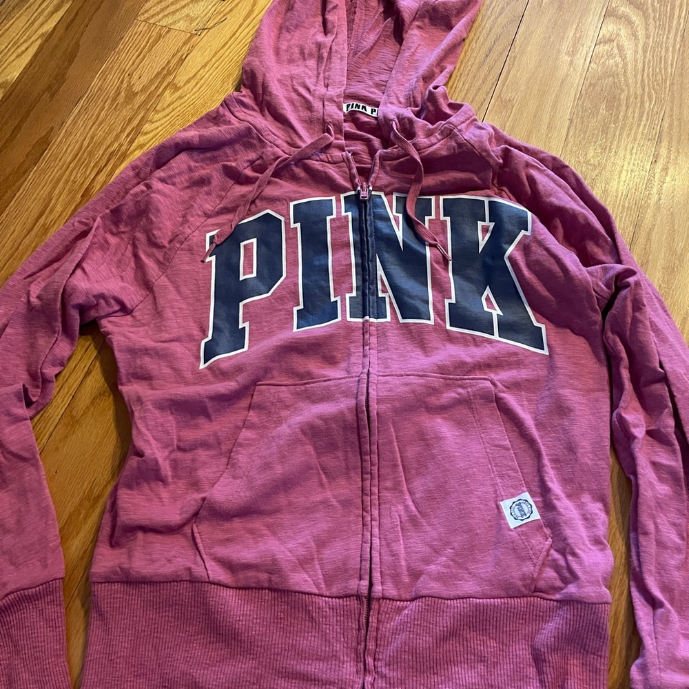 Pink zip up hoodie